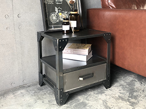 Small Iron Metal Sofa End Coffee Side Table