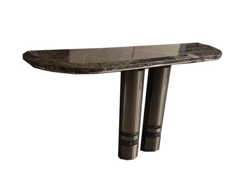 Marble Top Console Dining Table Set