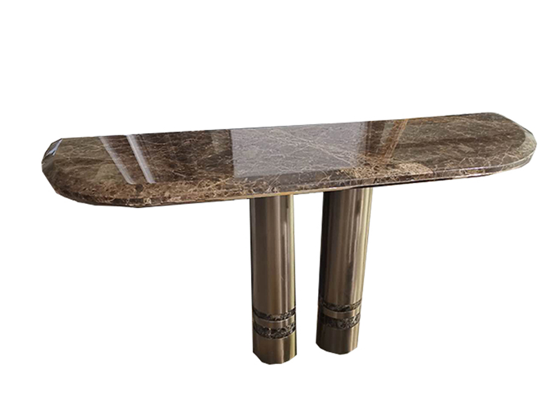 Marble Top Console Dining Table Set