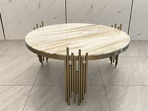 Luxury Gold Round Marble Table
