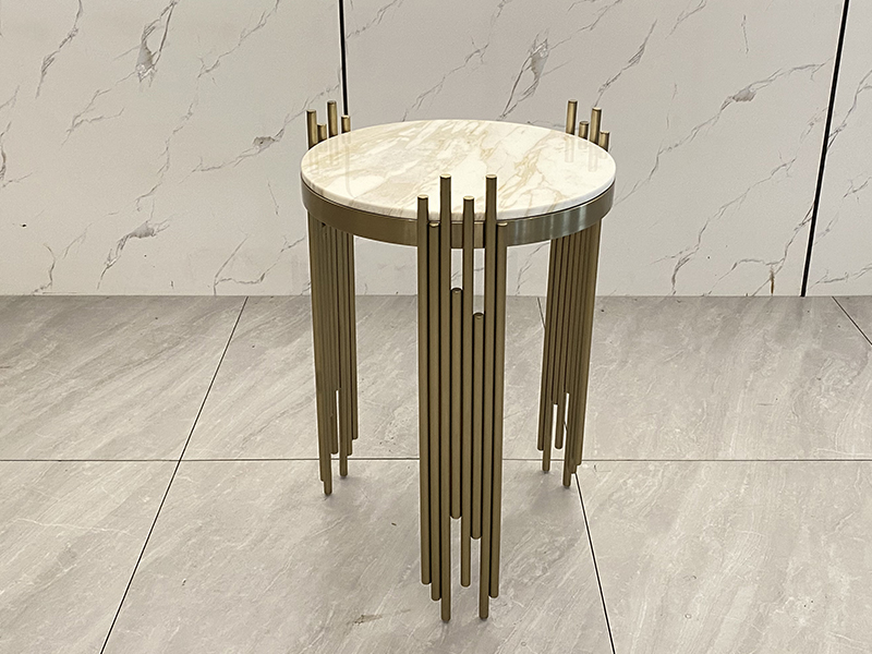 Luxury Gold Round Marble Table