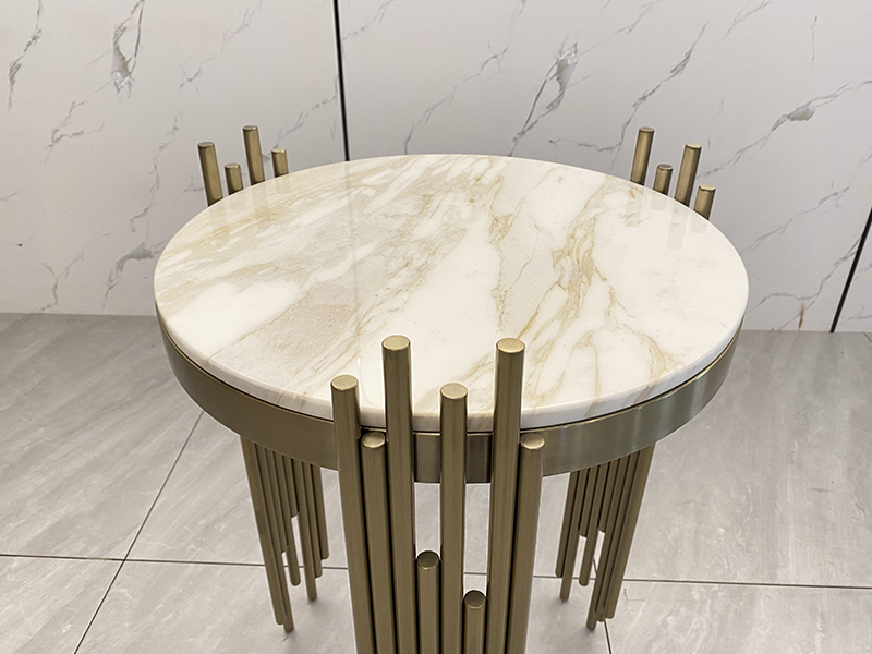 Luxury Gold Round Marble Table
