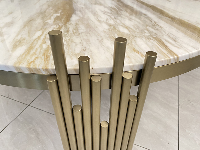 Luxury Gold Round Marble Table