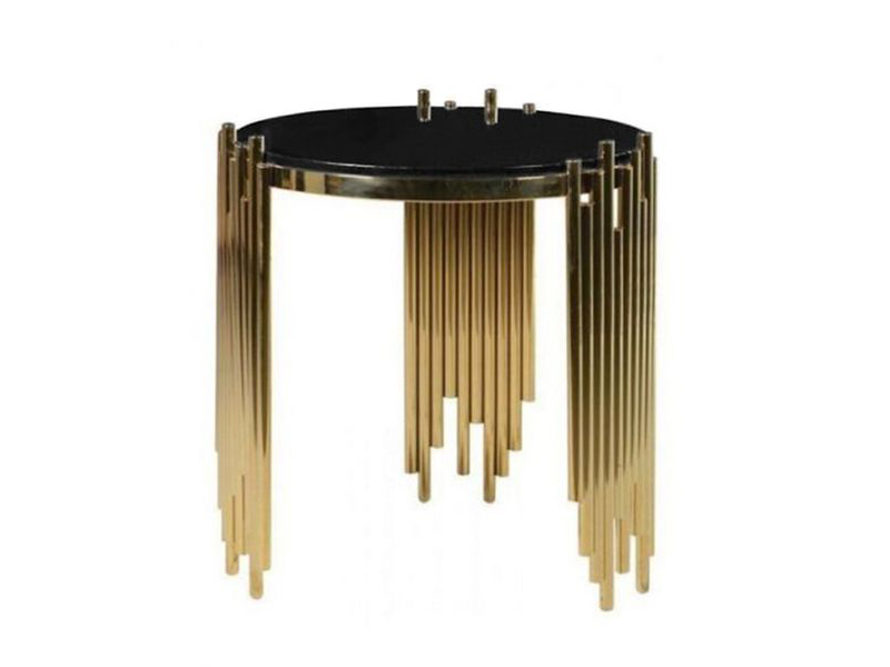 Luxury Gold Round Marble Table