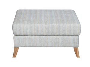 Luxury Oak Stain Wood Leg Fabric Pouf