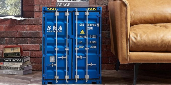  shipping container side table