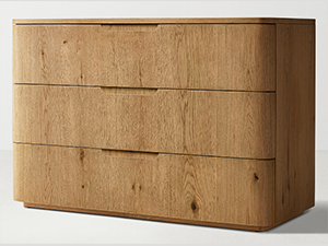 New Style Madero Dresser;Modern Oak Wooden Dresser;Wooden Dresser with 3 Drawers