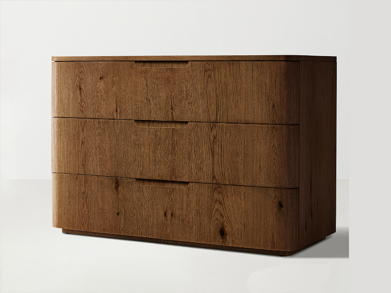 New Style Madero Dresser;Modern Oak Wooden Dresser;Wooden Dresser with 3 Drawers