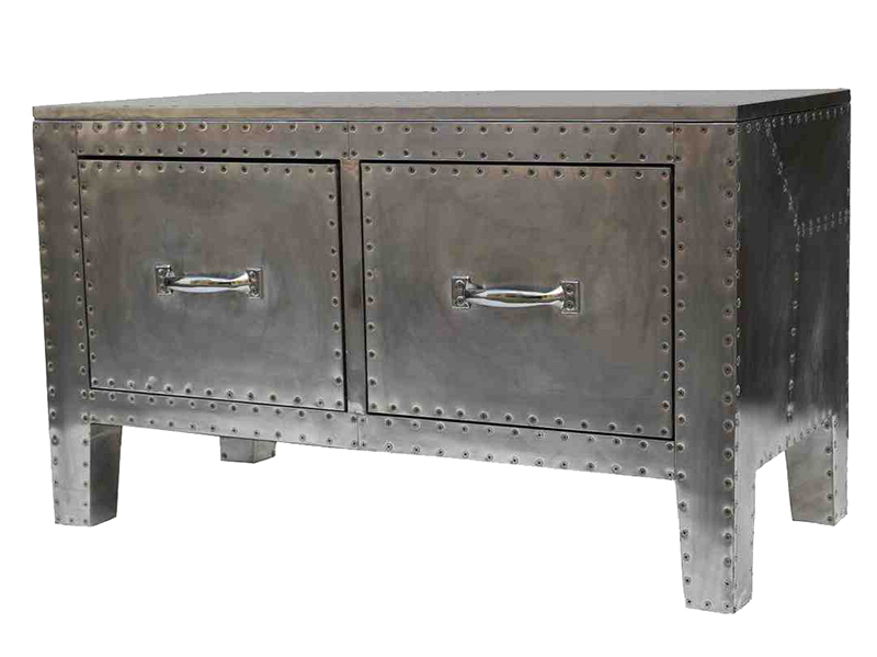 Aluminium Chest Desk with two Drawers