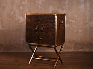 Cabinet With Brass Trim