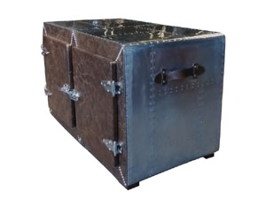 Aviator Back and Vintage Leather Cabinet