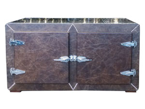 Aviator Back and Vintage Leather Cabinet