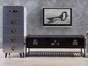 Aviator Cabinet with Three Drawers