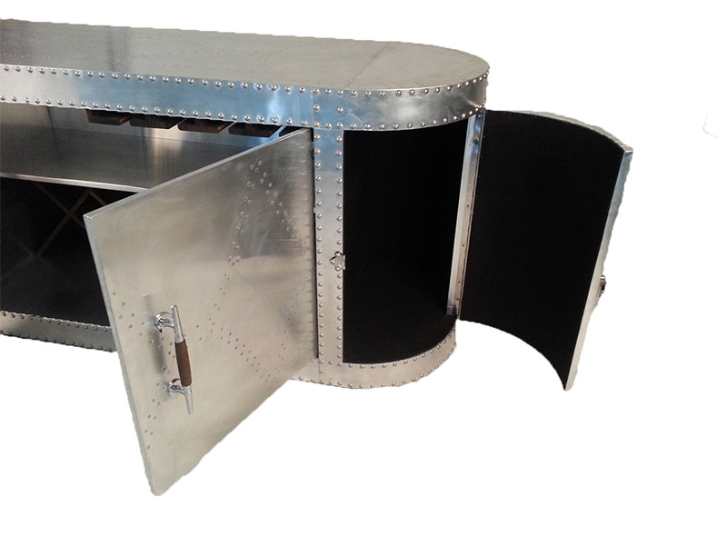 Aviator Jest Silver Wine Cabinet