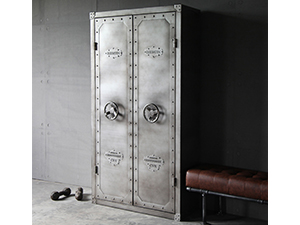 Antique Industrial Style Furniture Wardrobe Cabinet Hight Cabinet With 2 Doors