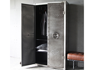 Antique Industrial Style Furniture Wardrobe Cabinet Hight Cabinet With 2 Doors