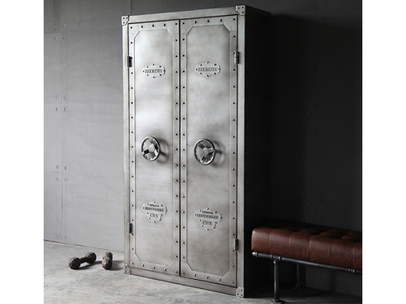 Antique Industrial Style Furniture Wardrobe Cabinet Hight Cabinet With 2 Doors