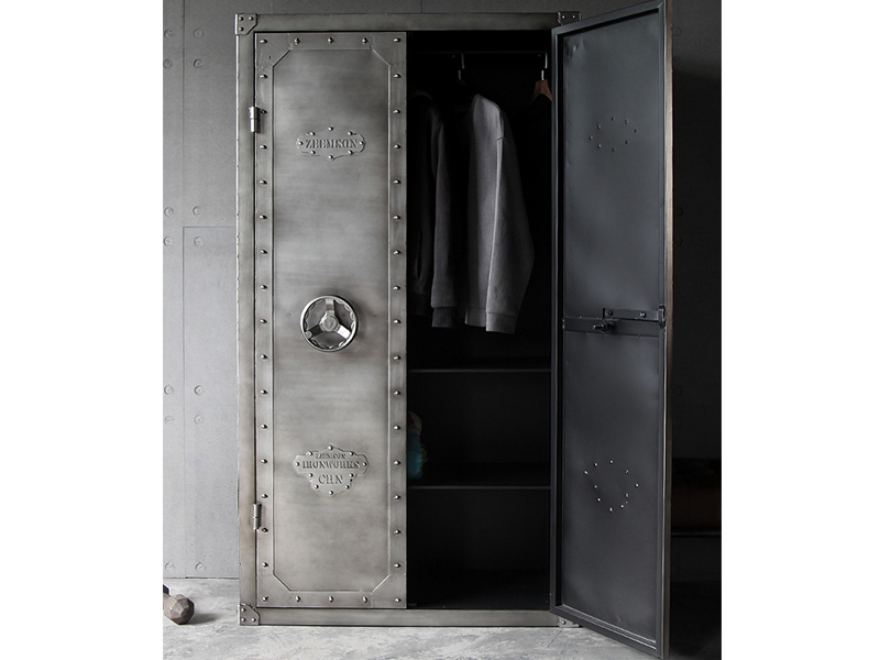 Antique Industrial Style Furniture Wardrobe Cabinet Hight Cabinet With 2 Doors