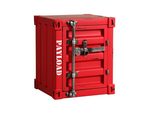 Industrial Vintage Rusty Distressed Iron Metal Container Design Storage Small Coffee Table with Lock