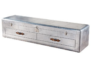 Vintage Aluminium Aviation Cabinet