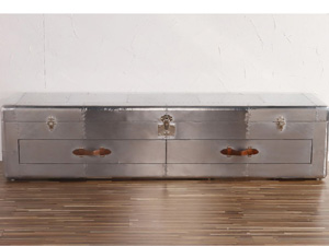 Vintage Aluminium Aviation Cabinet