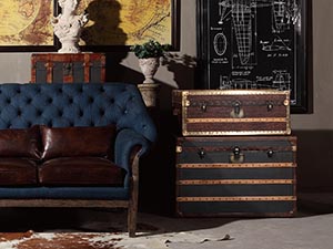 Blue Canvas Side Trunk