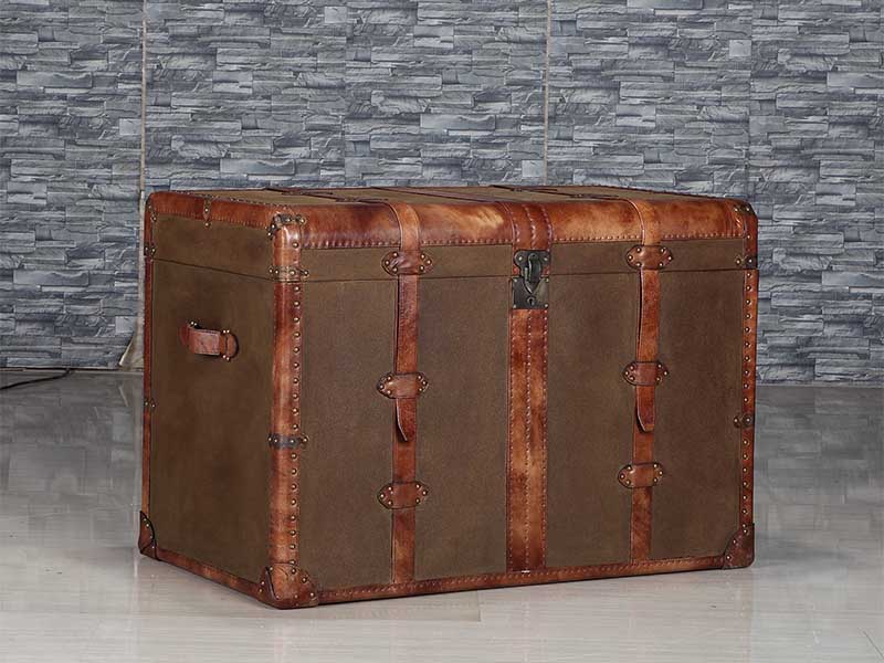 Vintage Canvas Dipper Cube Trunk