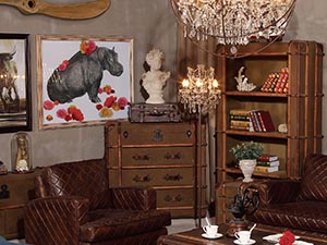 Green Canvas Medium Side Chest