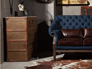 Green Canvas Trunk Side Chest