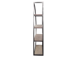 Rustic Style Metal Frame Semi Circle Shelving