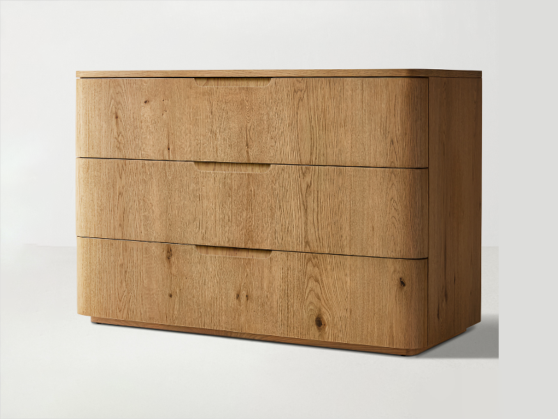 New Style Madero Dresser Oak Wooden Dresser Wooden Dresser with 3 Drawers