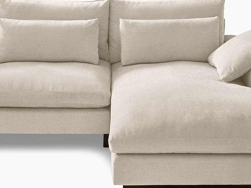 Harmony 2-Piece Chaise Sectional Sofa;Comfortable Hardwood Frame And Fabric Sofa;Modern Living Room Sectional Couch Sofa