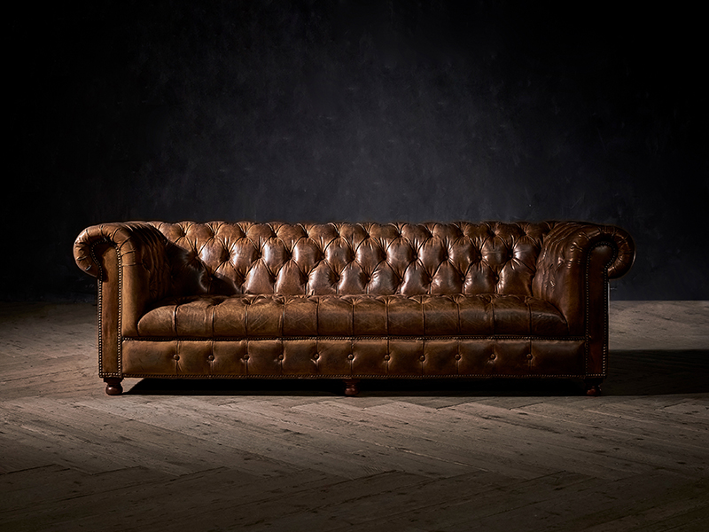 antique style leather sofa Chesterfield Leather Sofa Set  Leather Sofa