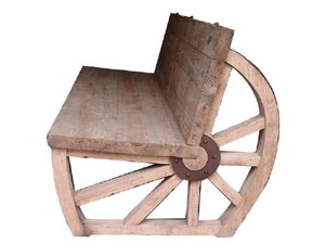 Industrial Solid Wood Bench Sofa Set