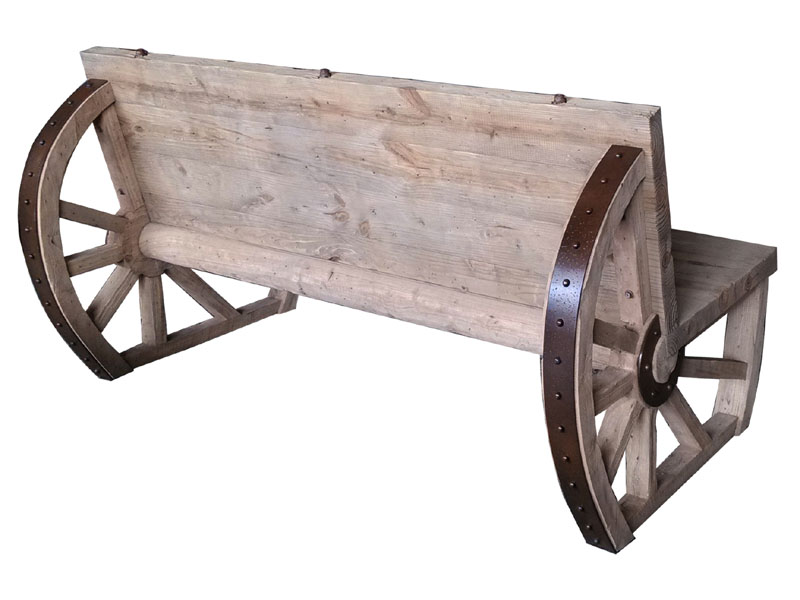 Industrial Solid Wood Bench Sofa Set