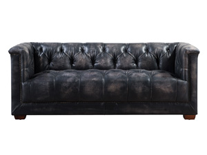Antique Black Aviator Sofa