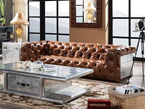 Vintage Leather Aviator Sofa