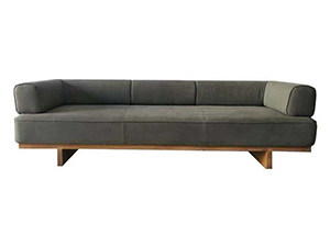 Solid Wood Leg Velvet 3 Seater Sofa