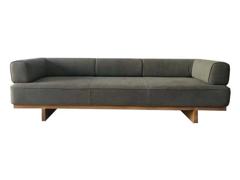 Solid Wood Leg Velvet 3 Seater Sofa