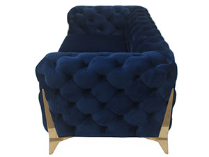 3 Seater Living Room Chesterfield Velvet Sofa