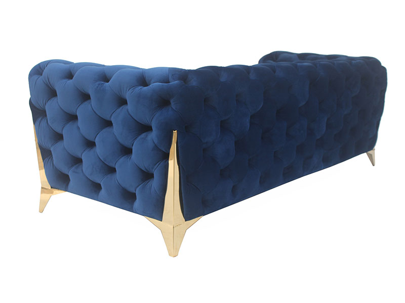 3 Seater Living Room Chesterfield Velvet Sofa