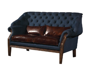 Mid-Century Jean Fabric Tufted Back Sofa  