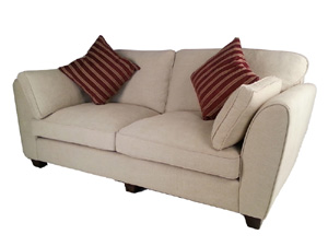 White Fabric Vintage Sofa