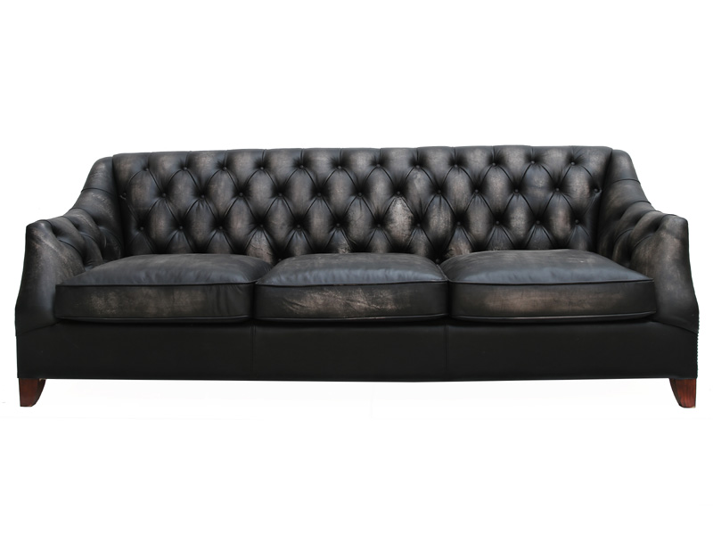 Antique Black Chesterfield Sofa