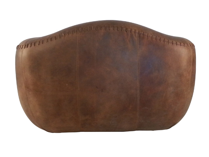 Antique Leather Stitched Edge Sofa Chair