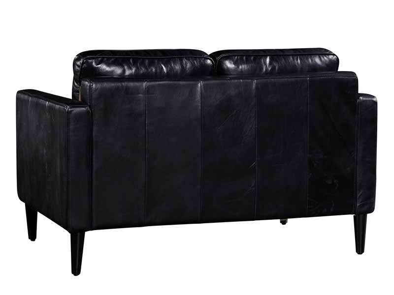 Black Vintage Leather 3 Seater Sofa