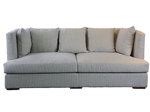 Vintage Leather Two Seats Button Antique Sofa