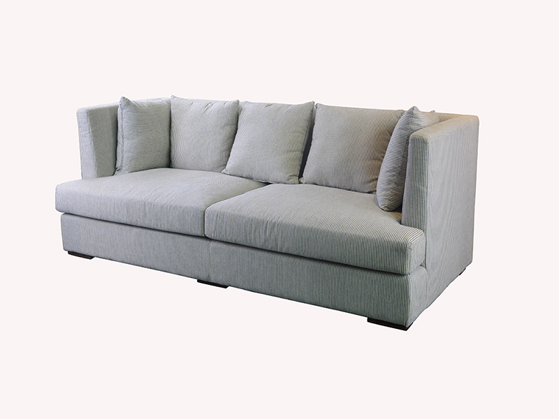 Vintage Leather Two Seats Button Antique Sofa