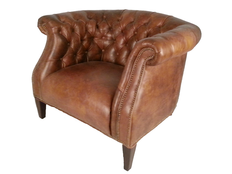 Hand Finished Antique Leather Chesterfield Sofa 1S