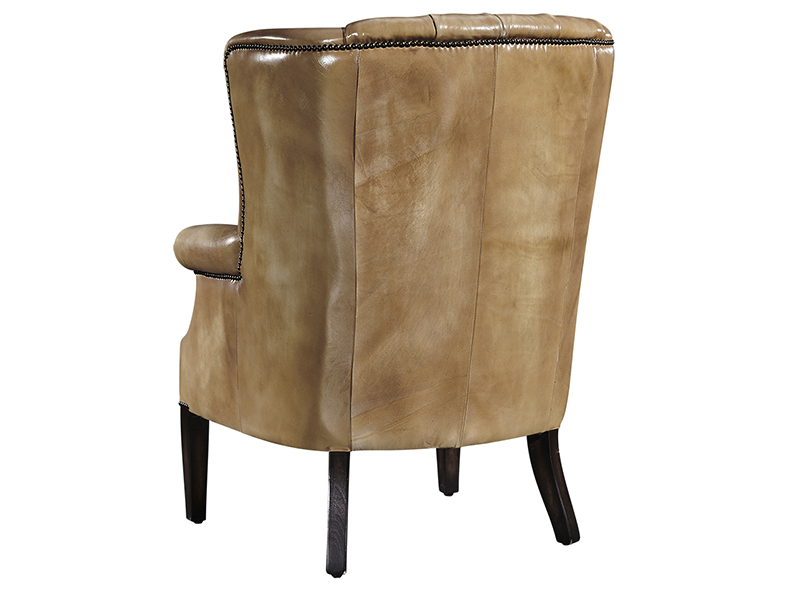 High Back Wing Antique Leather Sofa Chair